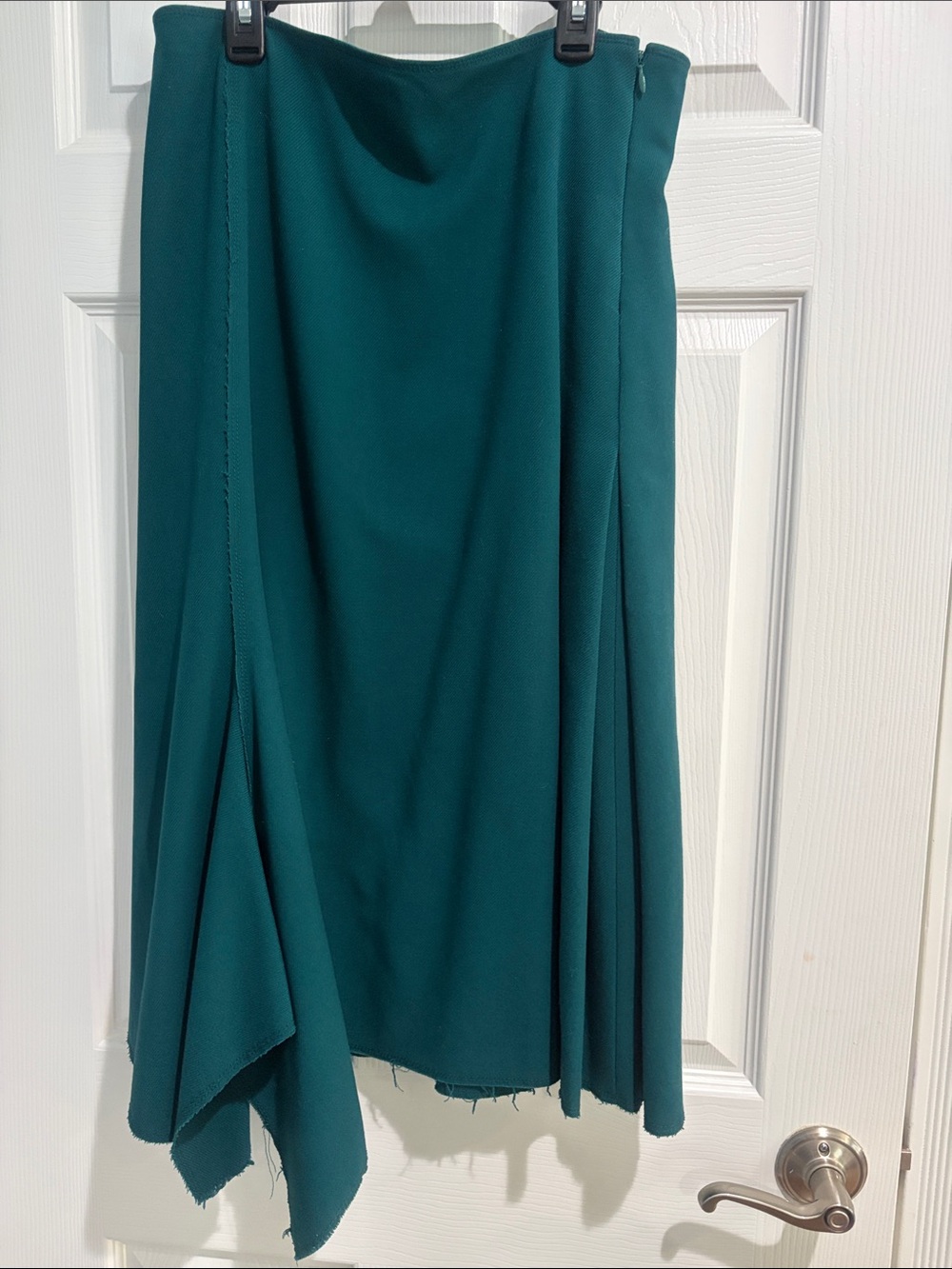 Tracy Reese Teal-Green Asymmetrical Draped Skirt
